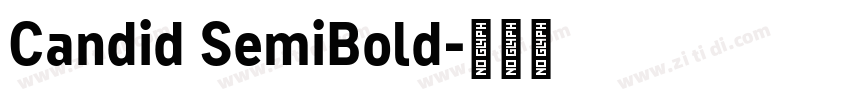 Candid SemiBold字体转换
